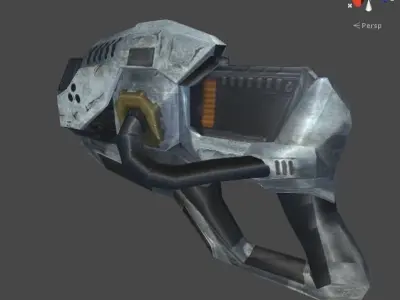 Sci Fi Pistol handgun low poly 3D model Low-poly 3D model