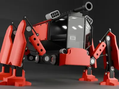 4 Leg Mech Free 3D model
