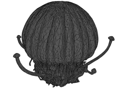 Fantasy Bioluminescent Alien Plant 3D model
