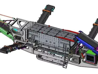SPS6203 Crawler Mobile Horizontal Screening Station 3D 3D model