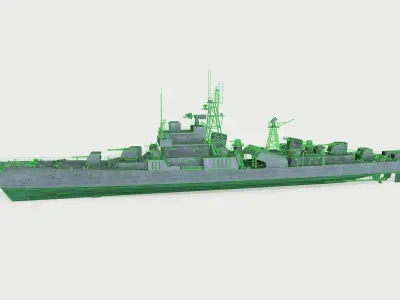 Najin-class frigate Low-poly 3D model
