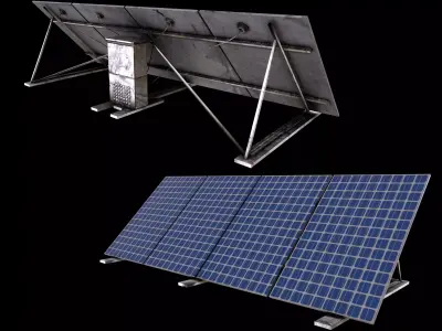 Solar Panel Low-poly 3D model
