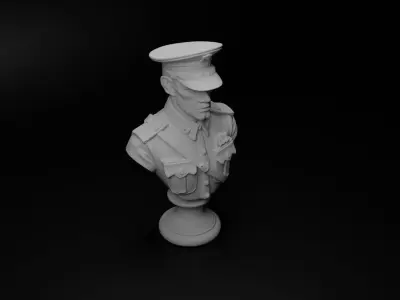 WW1 British Soldier Bust Chess 3D print model purchase