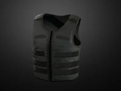 Police duty equipment Low-poly 3D model