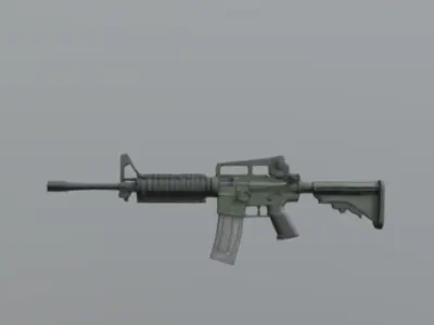M-16 assault rifle  Low-poly 3D model