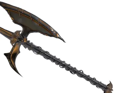 Halberd axe 3D model