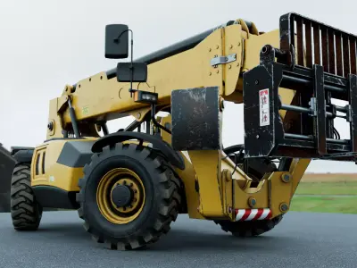 Telehandler Low-poly 3D model
