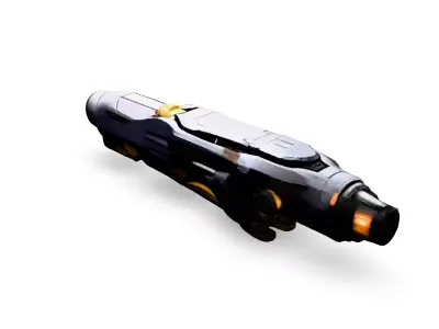 SciFi Futuristic Energy Weapon Low-poly 3D model