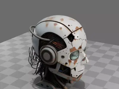 Abandoned Robot Head 3D model