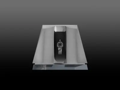 Otobreda 76mm Naval gun Low-poly 3D model