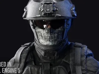 Tactical Soldier Low-poly 3D model