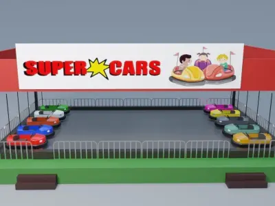 Beat Cart - Amusement Park - Parque de Diversoes Low-poly 3D model