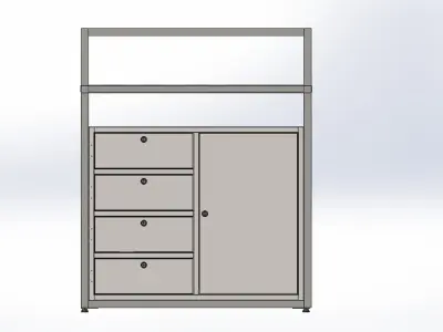 Tool Trolley  CNC or VMC or M1TR or Lathe Machine Etc 3D model