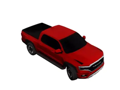 Ram 2026 Low Poly Modern Pickup Truck Optimized 3D Model Low-poly 3D model