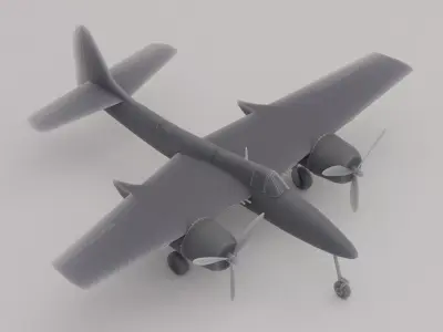 Grumman F7F Tigercat 3D print model