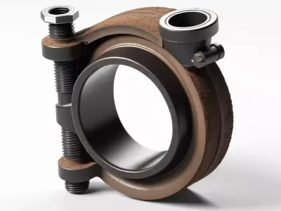 Industrial Pipe Clamp Component 3D model