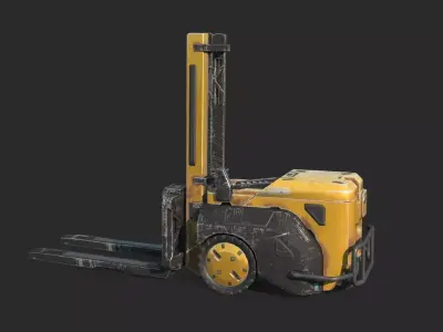 Future Sci-Fi Autonomous Forklift 3D model
