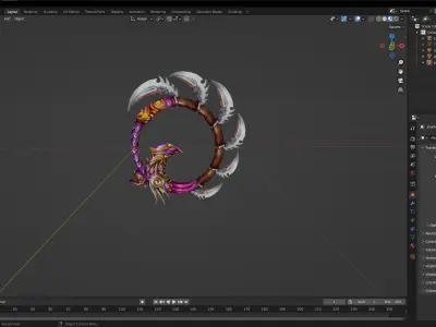 12 unique fantasy weapons - part 12 Low-poly 3D model