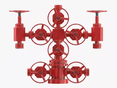 Oil Wellhead Dirty 3D model