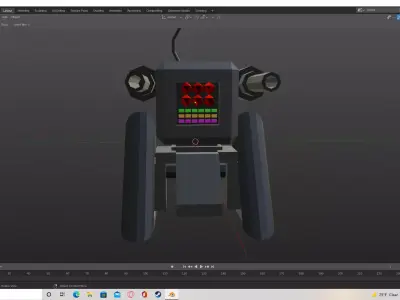 low poly robot Low-poly 3D model