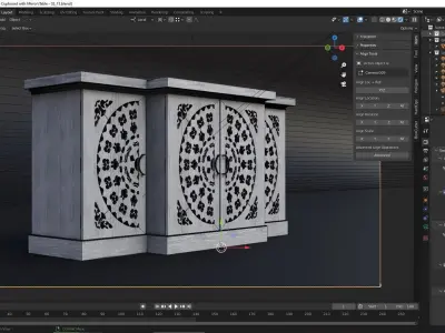 Antique Cupboard- Sri Lanka 3D model