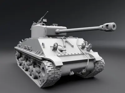 M4E8 Sherman Scale model 3D print model