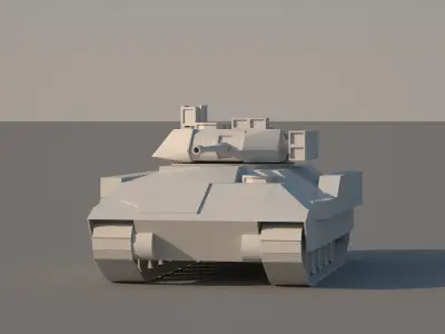 Bradley 3D model armoured tank Low-poly 3D model