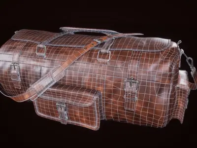 Leather Bag Low-poly 3D model