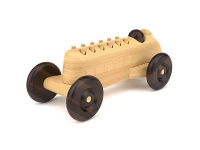 Wooden toy car 22 3D model