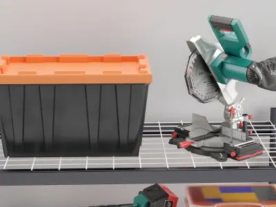 Garage Tools Set 3D model