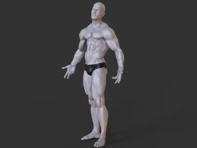 Bodybuilder Pose 3D print model 9
