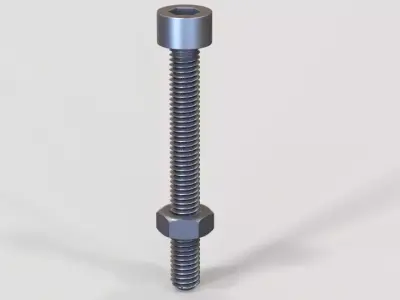 M5 x 40mm Full Thread Cap Head Bolt 3D print model