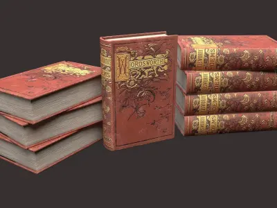 Old Poetry Book for Free Free low-poly 3D model