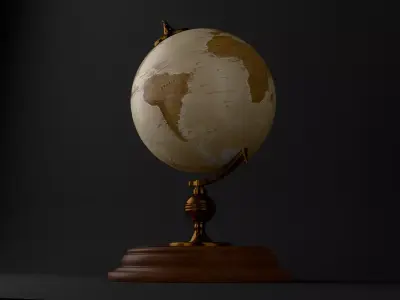 Vintage Globe Free 3D model