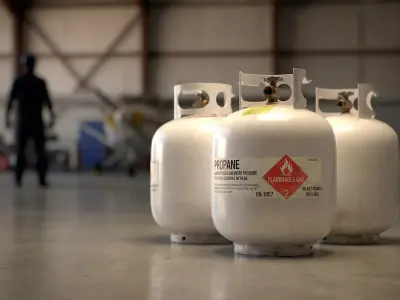 Propane Tank usage dirty white Low-poly 3D model