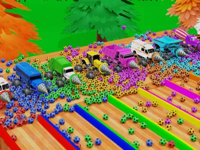 Vehicles Came out from Clay Boxes 3D model