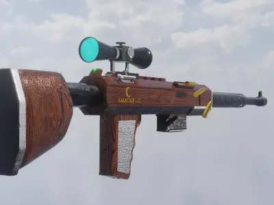 sniper rifle 3D model 21