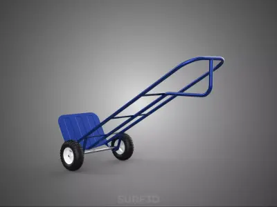 LUGGAGE BAGGAGE CARGO HAND TRUCK DOLLY CART TROLLEY HAUL SKYCAP 3D model