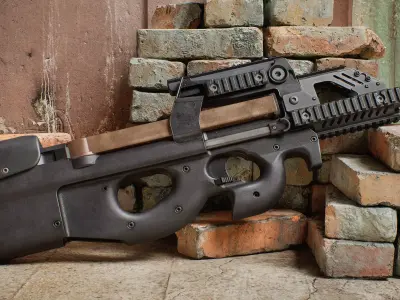 P90 Tactical SMG Low-poly 3D model