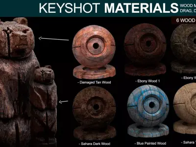 Wood Materials for Keyshot Texture