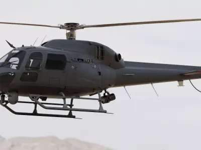 Helicopter Airbus Eurocopter AS355 Ecureuil II SOF 3D model