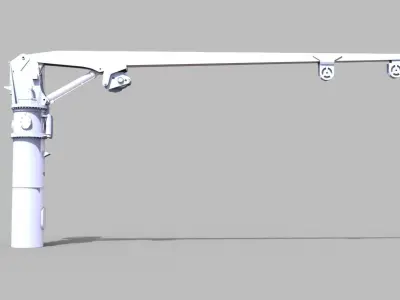 Crane for the rescue cruiser Hermann Marwede  Vessel DGZRS 3D print model