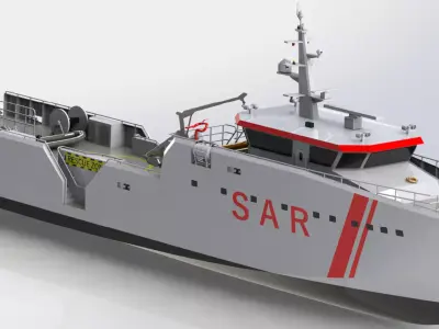 SAR ship 3D model