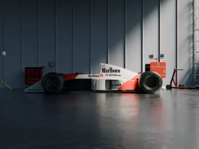 Warehouse Automotive Blender 3D model