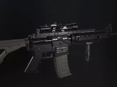 m4a4 Carbine Low-poly 3D model purchase
