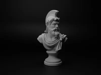 Etruscan Warrior Bust Chess 3D print model