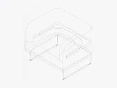 Furniture - Chair - Contemporary - Line - Type 2 Low-poly 3D model