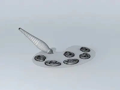 Paint Pallet Free 3D model