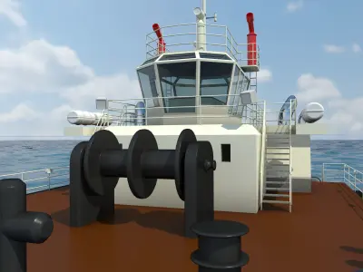 Svitzer tug boat 3D model