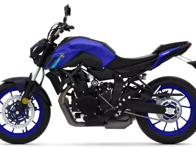 2021 - Yamaha MT 07 Low-poly 3D model